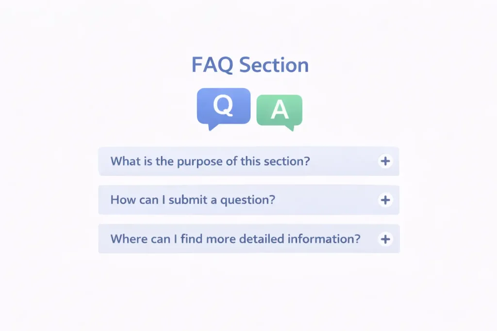FAQ section