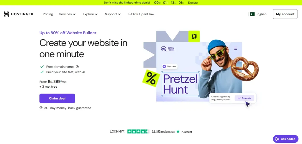 Hostinger website builder zyro