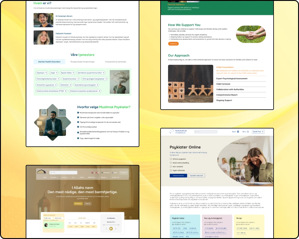 Kvalitetsnettdesign som skiller seg ut