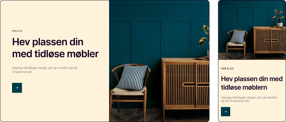 Tilpassede webdesignprosjekter vi har levert
