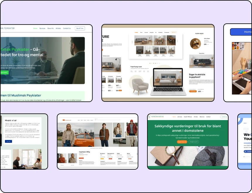 Var B2B e-handels webdesign portefolje